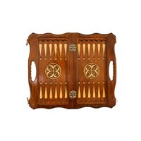 Шахматы/шашки/нарды Haleyan Резные 40 с ручкой kh130-4