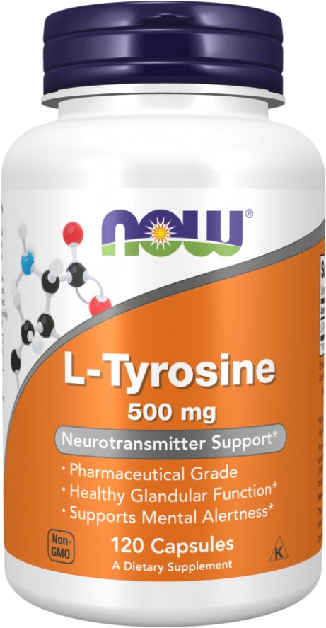 L-тирозин Now Foods L-Tyrosine 500 мг (120 капсул)
