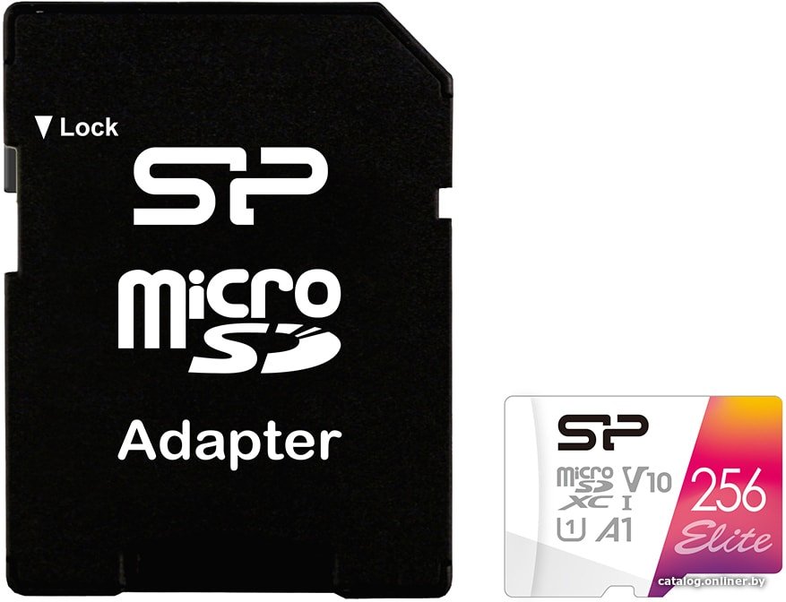 Карта памяти Silicon-Power Elite A1 microSDXC SP256GBSTXBV1V20SP 256GB