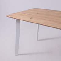 Кухонный стол ОКА Майон 120x80x74 (дуб натуральный/белый)