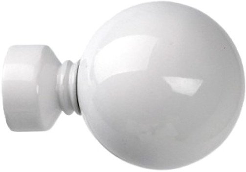 

Наконечник для карниза Lm Decor YF059 Шар большой 19мм (белый глянец)