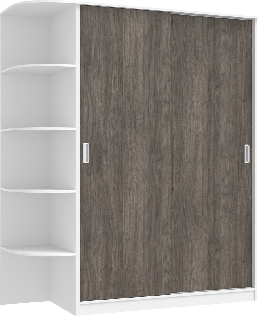 

Шкаф-купе Кортекс-мебель Лагуна ШК05-00 (белый/орех элия, левая консоль)