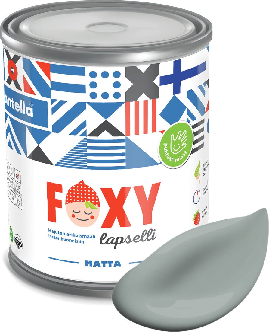 

Краска Finntella Foxy Lapselli Matte Vesi F-50-1-1-FL277 0.9 л (зеленый/серый)