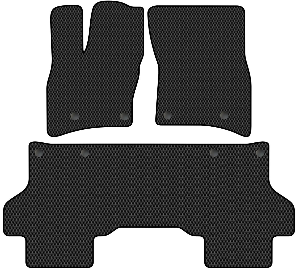 

Комплект ковриков для авто Alicosta Land Rover Defender II (suv / 90) 2019 - Н.В. (черный, ромб)