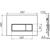 Инсталляция для унитаза Alcaplast AM101/1120 с клавишей смыва Thin M570