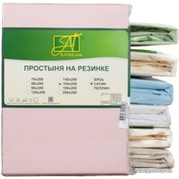 Постельное белье Альвитек Сатин однотонный на резинке 90x200x25 ПР-СО-Р-090-РОЗ (розовый)