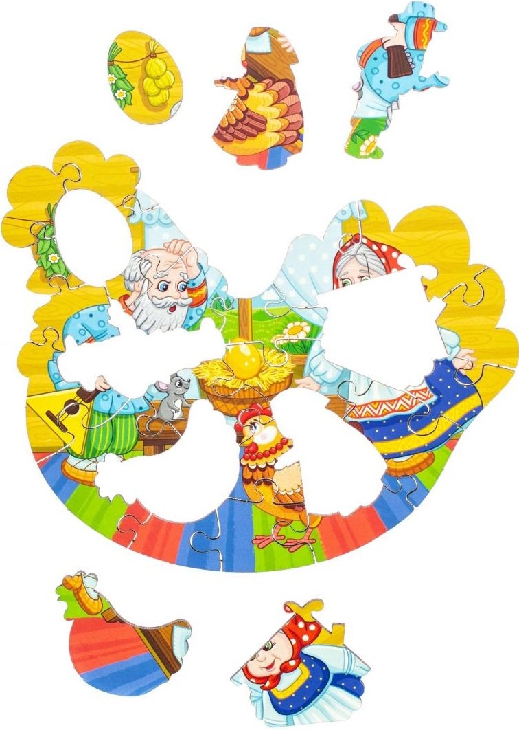 

Мозаика/пазл WoodLand Toys Курочка Ряба 147208