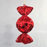 Елочная игрушка GreenTerra Конфета Карамель 30см 202517 (красный)