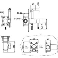 Смеситель с лейкой для биде Boheme Uno 467-G (золотой)