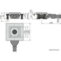 Трап/канал Alcaplast APV110 (без решетки)