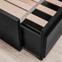 Кровать Ikea Флекке 200x80 (черно-коричневый) 504.901.43