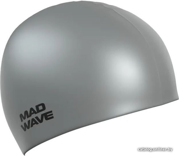 Шапочка для плавания Mad Wave Metal (серебристый)