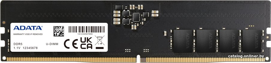 Оперативная память ADATA 32ГБ DDR5 4800 МГц AD5U480032G-S