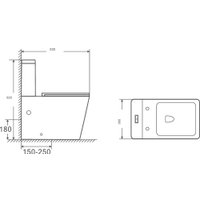 Унитаз напольный Saniteco KW-T004B-R