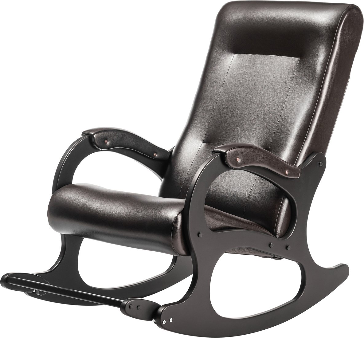 

Кресло-качалка Mio Tesoro Бастион-2 Нокс (кожзам Dark Brown/венге)