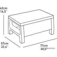 Стол Keter Corfu Table 241945 (графит)