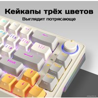 Клавиатура Cyberlynx ZA68 Beige Gray Yellow (TNT Yellow)