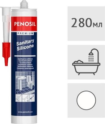 Герметик Penosil Premium Sanitary Silicone санитарный белый 280 мл