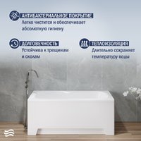 Ванна Lauter Sophia 130 21205130 (с ножками, серым подголовником)