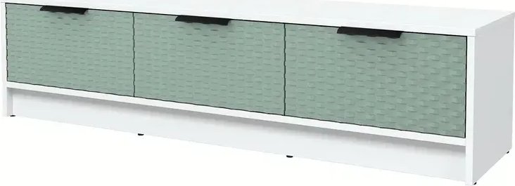 

Тумба Интерлиния ТВ Концепт КТ-ТВ3-35 Техно (белый платинум/мята)