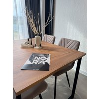 Кухонный стол Notta Лиман 120/160x80 619210 (дуб крафт золотой/черный матовый)