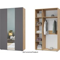 Шкаф распашной Modern Челси Ч31 (золотой дуб/графит)