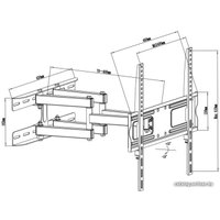 Кронштейн для телевизора Maclean MC-760 (черный)