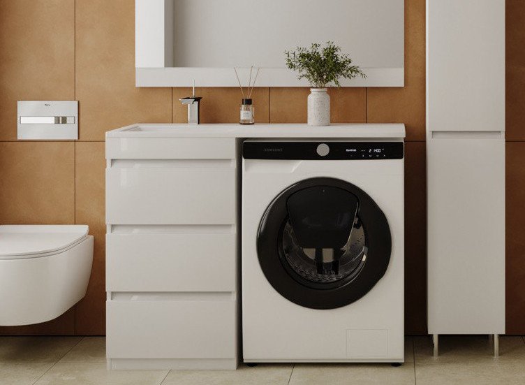 

Symbolite Тумба под умывальник Даллас 110 Люкс Plus 3 ящика (белый)