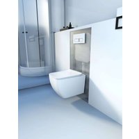 Унитаз подвесной Roxen Cube Bidet в комплекте с инсталляцией StounFix Dual Fresh 6 в 1 542448 (кнопка: белый глянец)