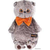 Классическая игрушка Basik & Co Басик в рыжем бархатном банте (30 см)