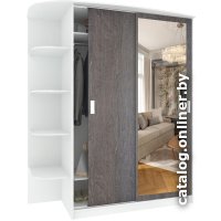 Шкаф-купе Кортекс-мебель Лагуна ШК05-01 левая консоль (белый/береза)