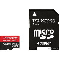 Карта памяти Transcend microSDXC UHS-I 300x Premium (Class 10) 128GB (TS128GUSDU1)