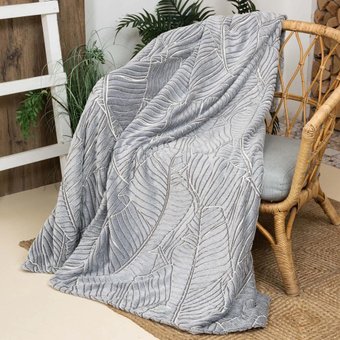 Плед Casa Conforte Stella Tropic 200x220 6154954 (серый)