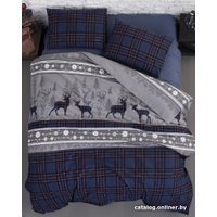 Евро комплект постельного белья Karven Happinies Navy Blue евро N244