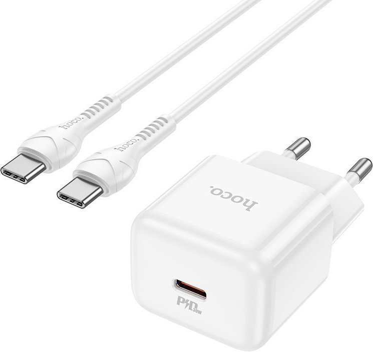 Сетевое зарядное Hoco N32 USB Type-C (белый)