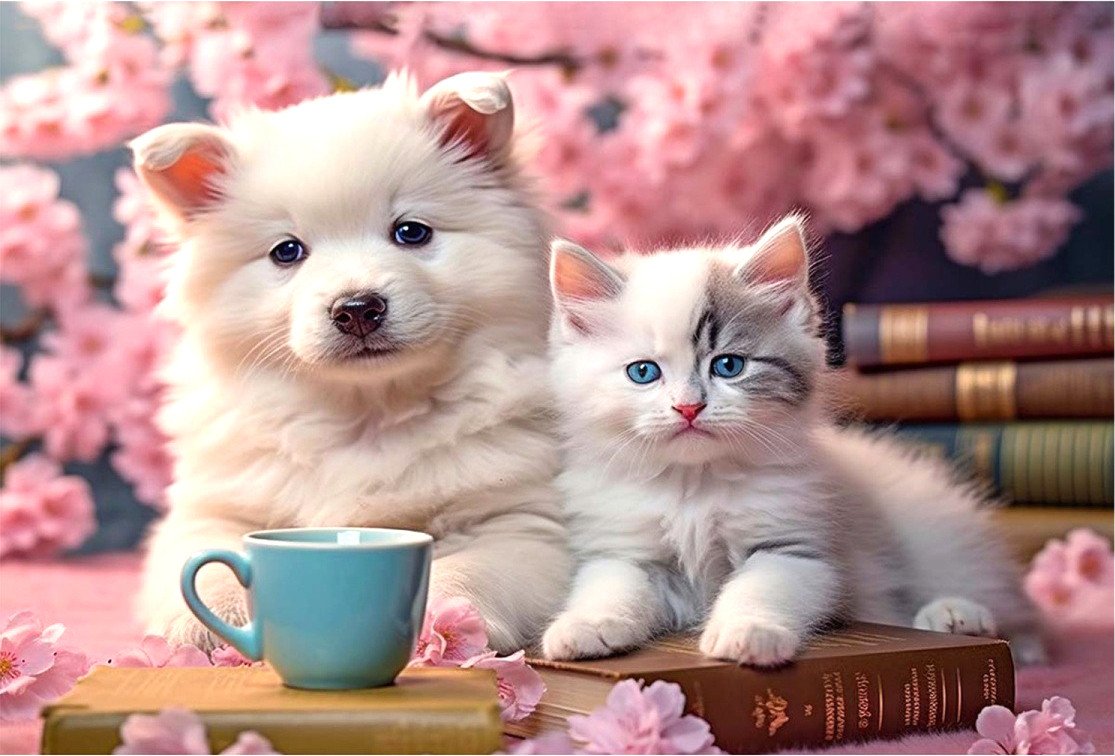 

Алмазная мозаика Рыжий кот Лучшие друзья НД-0367