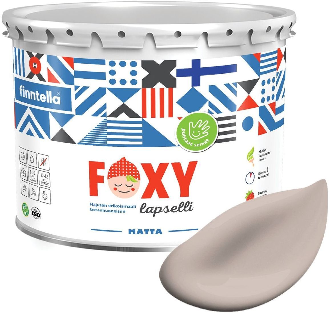

Краска Finntella Foxy Lapselli Matte Jaatelo F-50-1-3-FL211 2.7 л (бежевый)