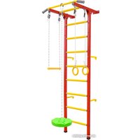 Шведская стенка (лестница) Central Sport Лайт квадратный профиль (желтый/красный)