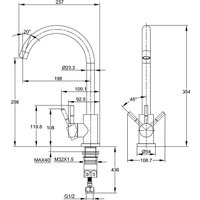 Смеситель Cersanit Cомо однорычажный 68244 (хром)