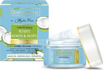 

Bielenda Крем для лица Hydra care Увлажняющий для сухой и чувствительной кожи Кокос & Алоэ 50 мл