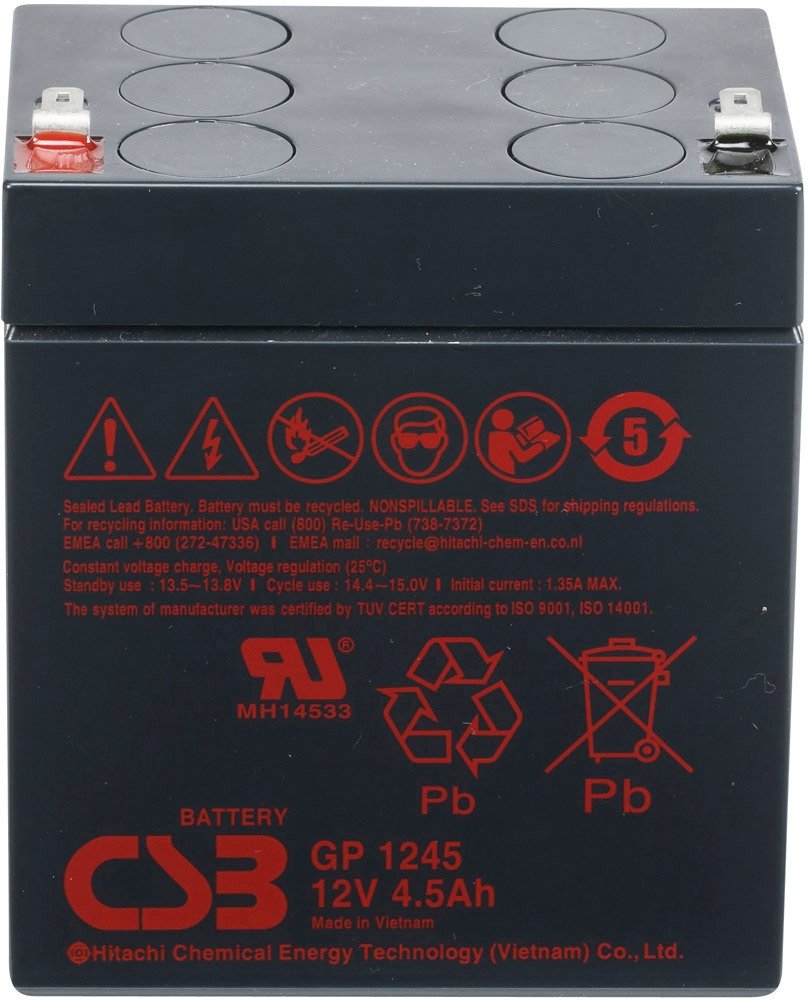 

Аккумулятор для ИБП CSB Battery GP1245 (12В/4.5 А·ч)