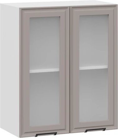 

Шкаф навесной Трия Белладжио 1ВВ6С с двумя дверьми (белый/софт капучино)