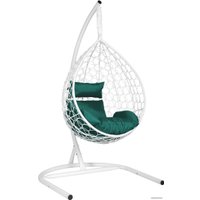 Подвесное кресло LetoLux Liverpool Comfort (белый/темно-зеленый)