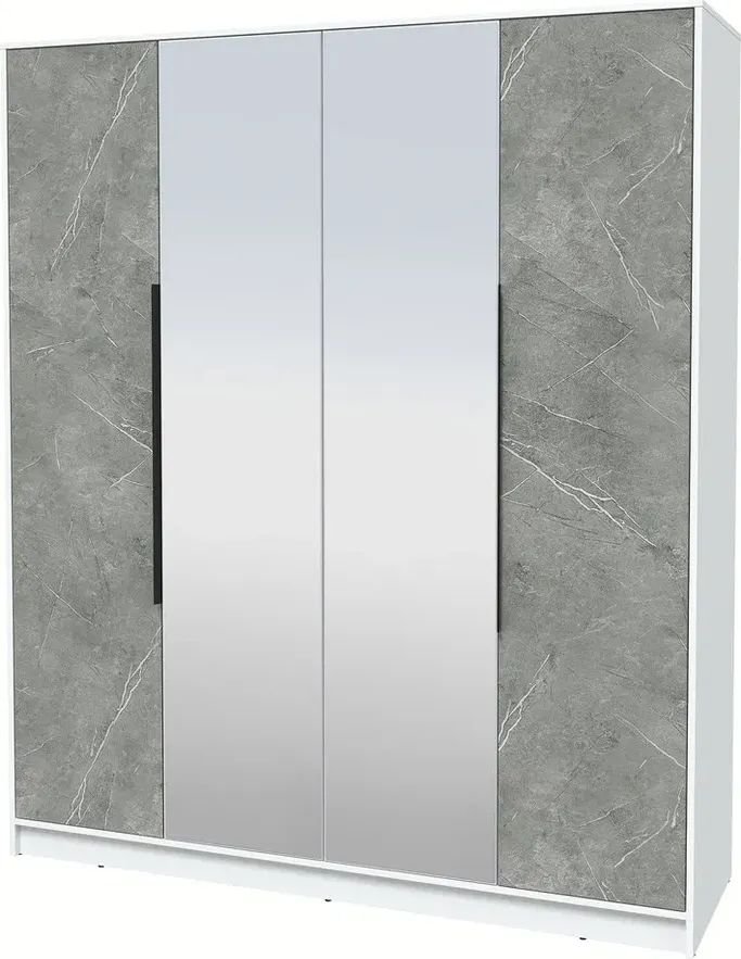 

Шкаф распашной Интерлиния Концепт КТ-Ш4з Глосс (белый платинум/керамика)