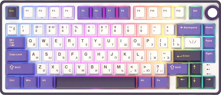 Клавиатура Royal Kludge R75 RGB Blackberry (RK Silver)