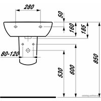 Умывальник Laufen PRO 810951 55x44