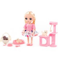 Кукла-питомец Полесье Маша в платье 03359