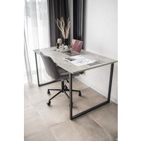 Кухонный стол Notta Лиман 140х80 615157 (бетон светлый/черный матовый)