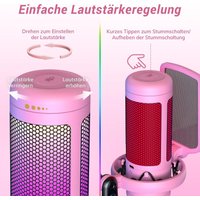 Проводной микрофон Tonor TC310+ (розовый)