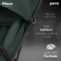 Коляска прогулочная «книга» Pituso Pera (army green/рама carbon)